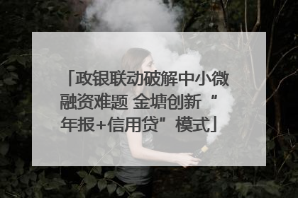 政银联动破解中小微融资难题 金塘创新“年报+信用贷”模式