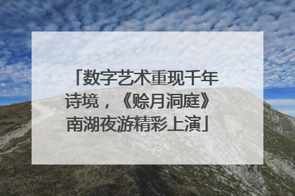 数字艺术重现千年诗境，《赊月洞庭》南湖夜游精彩上演