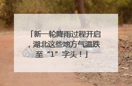 新一轮降雨过程开启，湖北这些地方气温跌至“1”字头！