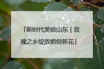新时代美德山东｜玫瑰之乡绽放婚俗新花