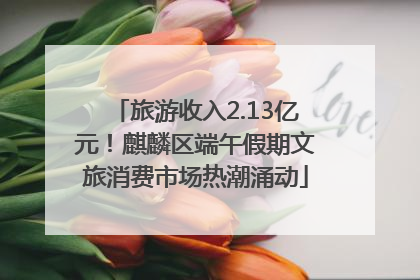 旅游收入2.13亿元！麒麟区端午假期文旅消费市场热潮涌动