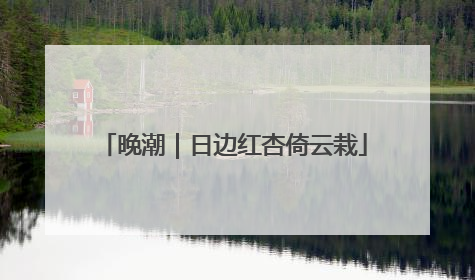 晚潮｜日边红杏倚云栽
