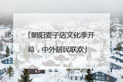 朝阳麦子店文化季开幕，中外居民联欢