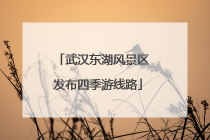 武汉东湖风景区发布四季游线路