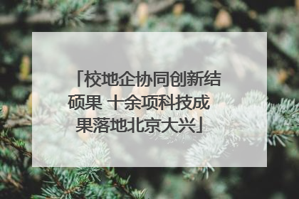 校地企协同创新结硕果 十余项科技成果落地北京大兴