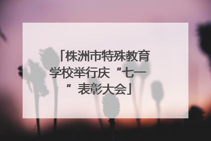 株洲市特殊教育学校举行庆“七一”表彰大会