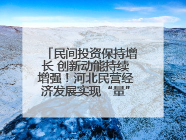 民间投资保持增长 创新动能持续增强！河北民营经济发展实现“量”“质”双提升