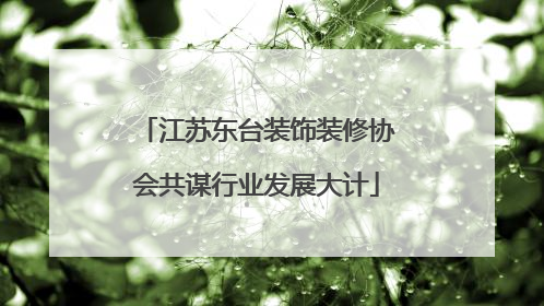 江苏东台装饰装修协会共谋行业发展大计