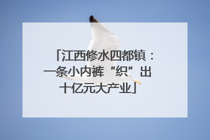 江西修水四都镇：一条小内裤“织”出十亿元大产业