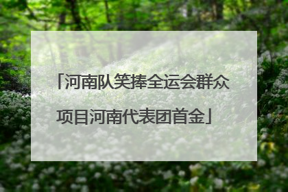 河南队笑捧全运会群众项目河南代表团首金