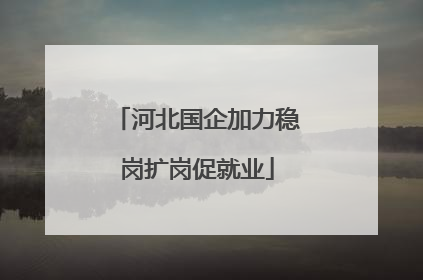 河北国企加力稳岗扩岗促就业