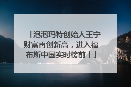 泡泡玛特创始人王宁财富再创新高，进入福布斯中国实时榜前十