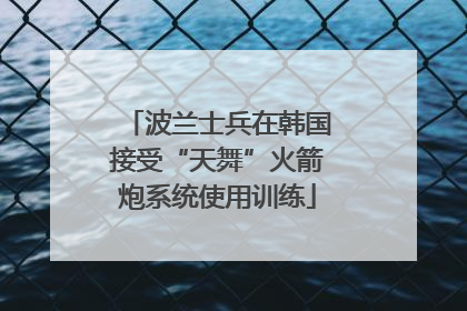 波兰士兵在韩国接受“天舞”火箭炮系统使用训练