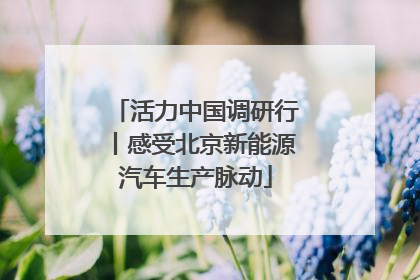 活力中国调研行丨感受北京新能源汽车生产脉动