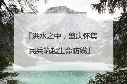 洪水之中，肇庆怀集民兵筑起生命防线