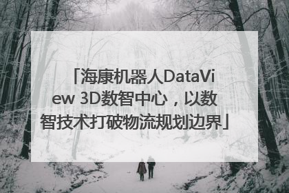 海康机器人DataView 3D数智中心，以数智技术打破物流规划边界