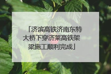 济滨高铁济南东特大桥下穿济莱高铁架梁施工顺利完成