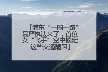 浦东“一圈一路”最严执法来了，首位女“飞手”空中锁定这些交通陋习