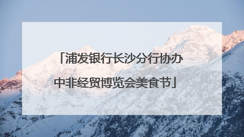 浦发银行长沙分行协办中非经贸博览会美食节
