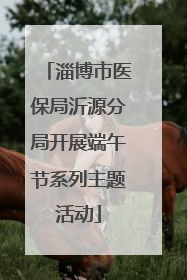 淄博市医保局沂源分局开展端午节系列主题活动