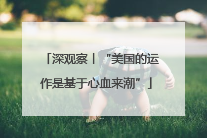 深观察丨“美国的运作是基于心血来潮”