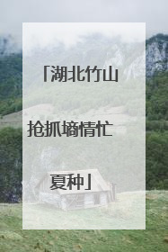 湖北竹山抢抓墒情忙夏种