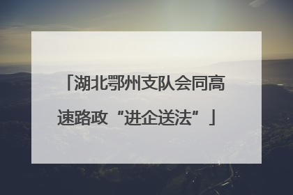 湖北鄂州支队会同高速路政“进企送法”
