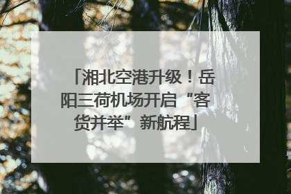 湘北空港升级！岳阳三荷机场开启“客货并举”新航程