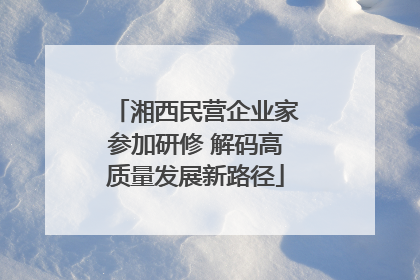 湘西民营企业家参加研修 解码高质量发展新路径