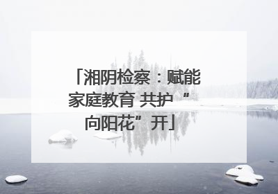 湘阴检察：赋能家庭教育 共护“向阳花”开