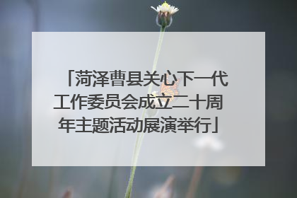 菏泽曹县关心下一代工作委员会成立二十周年主题活动展演举行