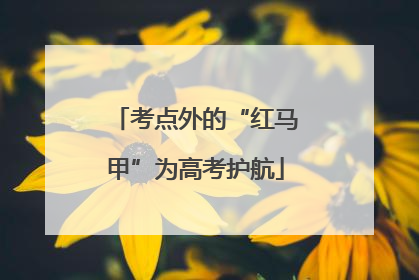 考点外的“红马甲”为高考护航
