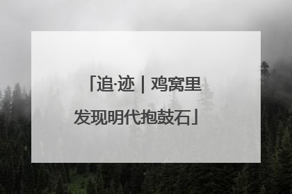 追·迹｜鸡窝里发现明代抱鼓石