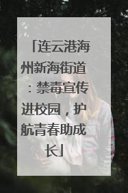 连云港海州新海街道：禁毒宣传进校园，护航青春助成长