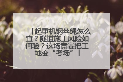 起重机钢丝绳怎么查？隧道施工风险如何验？这场竞赛把工地变“考场”