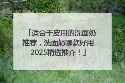 适合干皮用的洗面奶推荐，洗面奶哪款好用2025精选推介！