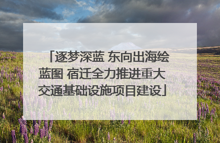 逐梦深蓝 东向出海绘蓝图 宿迁全力推进重大交通基础设施项目建设