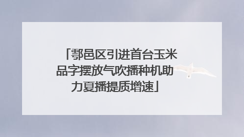 鄠邑区引进首台玉米品字摆放气吹播种机助力夏播提质增速