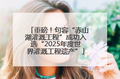 重磅！句容“赤山湖灌溉工程”成功入选“2025年度世界灌溉工程遗产”