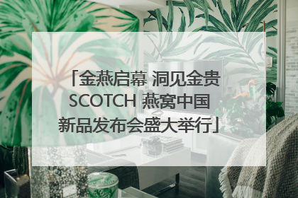 金燕启幕 洞见金贵 SCOTCH 燕窝中国新品发布会盛大举行