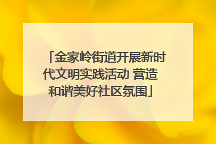 金家岭街道开展新时代文明实践活动 营造和谐美好社区氛围