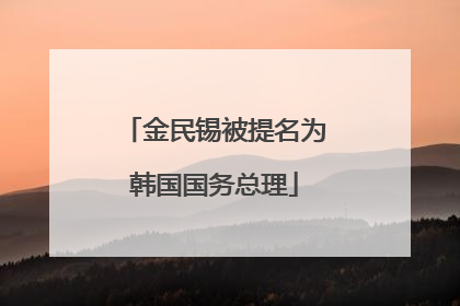 金民锡被提名为韩国国务总理