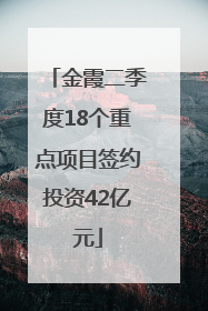 金霞二季度18个重点项目签约投资42亿元
