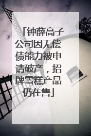 钟薛高子公司因无偿债能力被申请破产，招牌雪糕产品仍在售