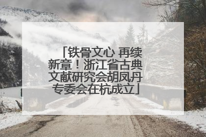 铁骨文心 再续新章！浙江省古典文献研究会胡凤丹专委会在杭成立