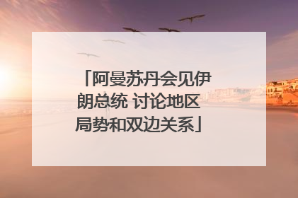 阿曼苏丹会见伊朗总统 讨论地区局势和双边关系