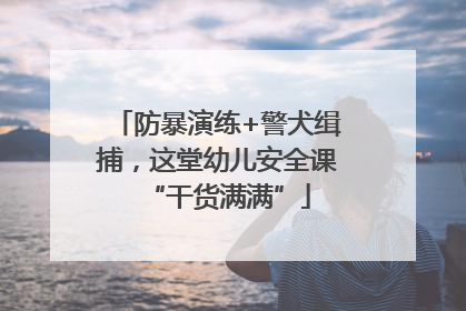 防暴演练+警犬缉捕，这堂幼儿安全课“干货满满”