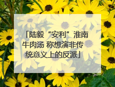 陆毅“安利”淮南牛肉汤 称想演非传统意义上的反派