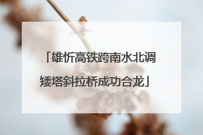 雄忻高铁跨南水北调矮塔斜拉桥成功合龙
