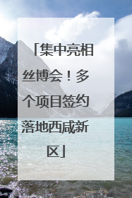 集中亮相丝博会！多个项目签约落地西咸新区